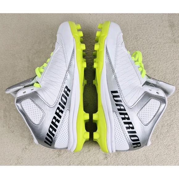 Warrior Vex 3.0 White & Yellow Lacrosse Cleats Boys Size 5.5 - New WJVEX3WT - Picture 5 of 8